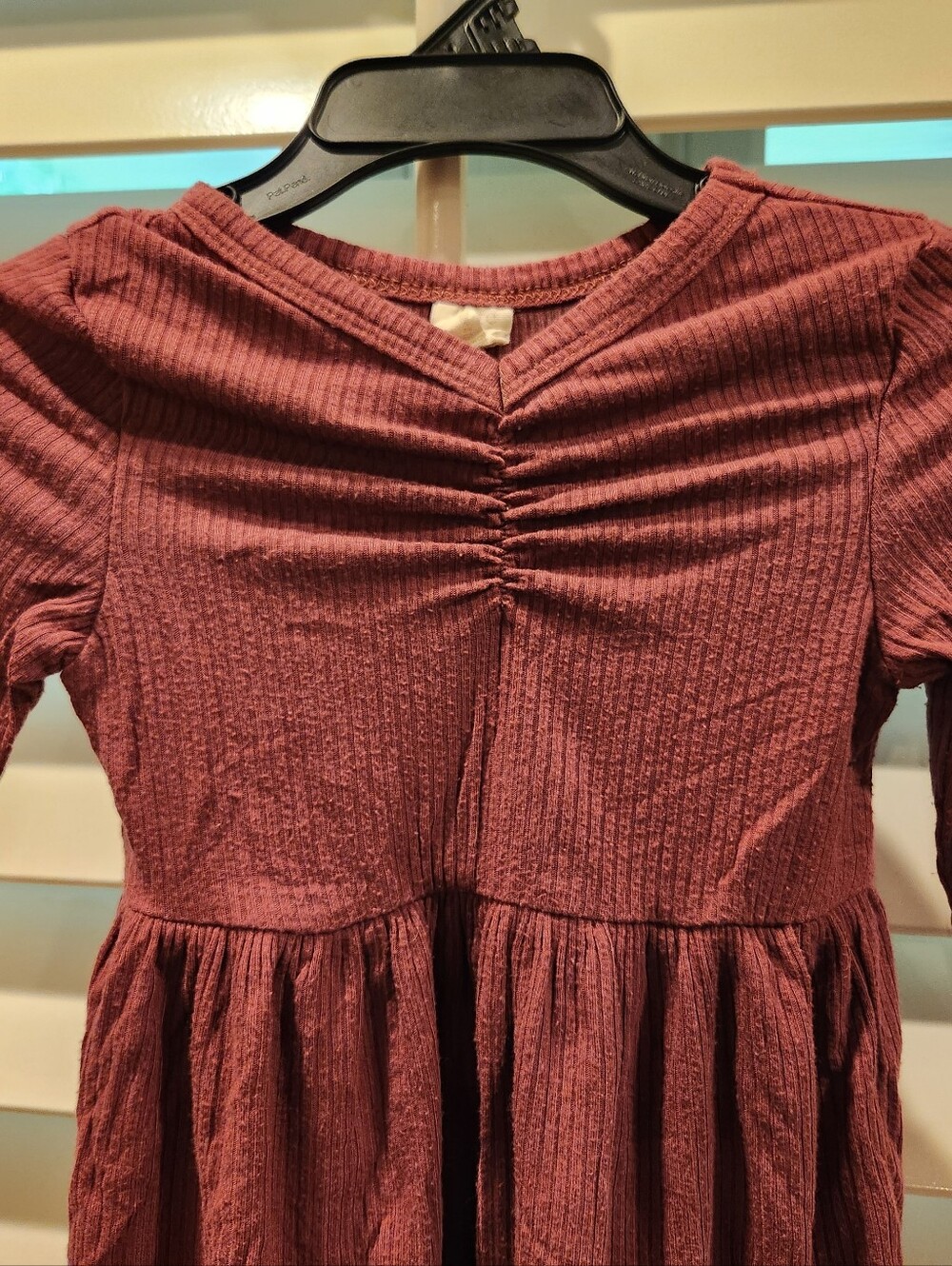 Kate Quinn Girls' Long Sleeve Ruching Waist Dress - Dusty Rose, Size 3-6M - Picture 2 of 4